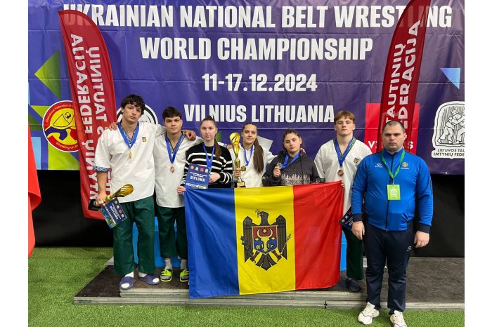 Sportivi din Republica Moldova au obținut șase medalii la Campionatul Mondial la luptă la brâu, versiunea ucraineană