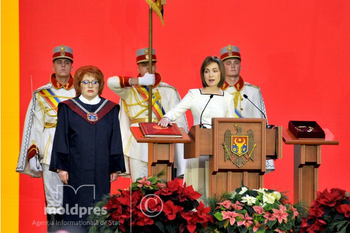 Moldovan president gives official speech following swearing in office 