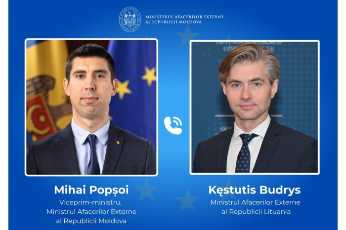 Moldovan foreign affairs minister has phone conversation with Lithuanian counterpart 