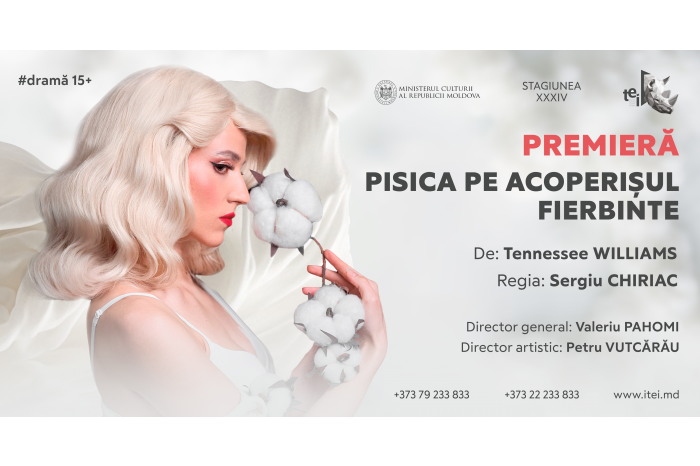 „Pisica pe acoperișul fierbinte” de Tennessee Williams revine în lumina reflectoarelor la Teatrul Național „Eugene Ionesco”